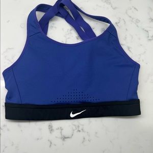 Blue Nike sports Bra